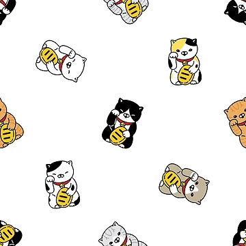 Artwork thumbnail, Kawaii Cats Pattern by PatternSquare