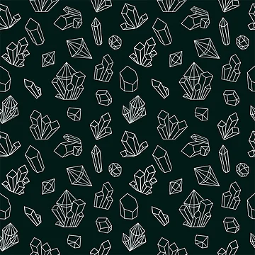 Artwork thumbnail, Line Art Gem Stone Pattern by PatternSquare
