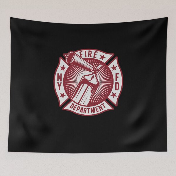 Item preview, Fire Extinguisher Logo - Fire Department NY designed and sold by Two Left Hands Design.