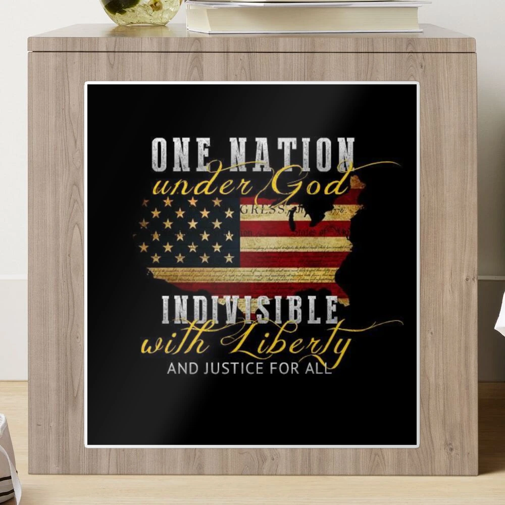 AZ House Of Graphics 'One Nation Under God' Bumper Sticker - 3x8.75 Inches, Weatherproof Vinyl
