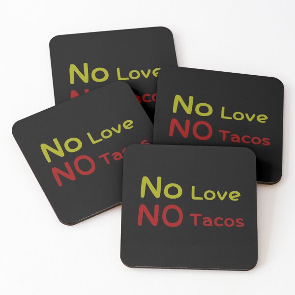 Aperçu de l'œuvre Idée de cadeaux drôles Pas d'amour Pas de tacos créée et vendue par AYACHI90.
