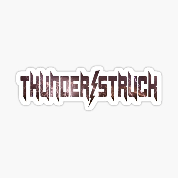 "ACDC THUNDER STRUCK " Sticker by hajar1405 Redbubble