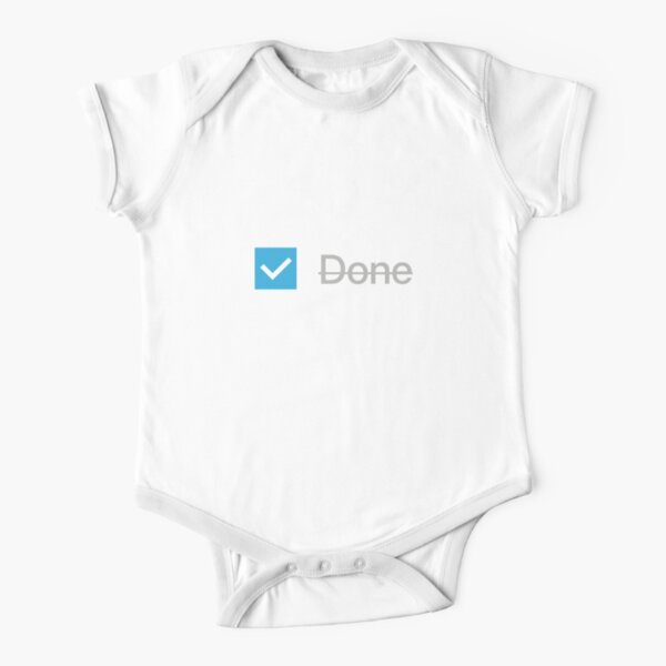 Checkbox (Done) Block Short Sleeve Baby One-Piece