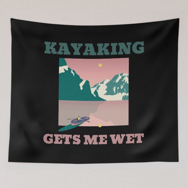 Item preview, Kayaking Gets Me Wet Square Landscape designed and sold by NickDsigns.