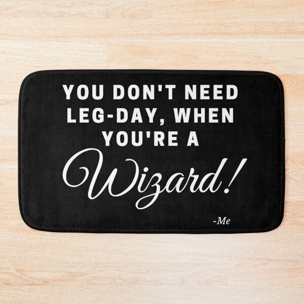 Item preview, Leg-Day Wizard White Text designed and sold by Clean-Man.