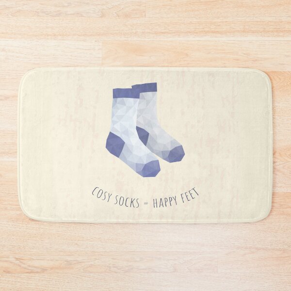 Item preview, Cozy socks, happy feet (blue) designed and sold by frangipaniarts.