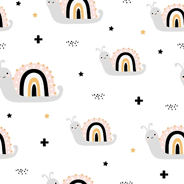 Artwork thumbnail, Cute Slug - Boho Pattern by PatternSquare