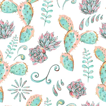 Artwork thumbnail, Cactus Pattern by PatternSquare
