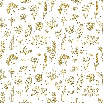 Artwork thumbnail, Line Art Flower Pattern by PatternSquare