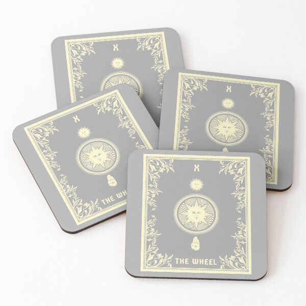 Item preview, Vintage Tan Tarot Card - The Wheel designed and sold by Mustard Prophet.