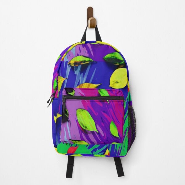 Item preview, Abstract Art Bright Colorful Leaf Pattern Pink, Blue, Yellow designed and sold by Mary Riley.