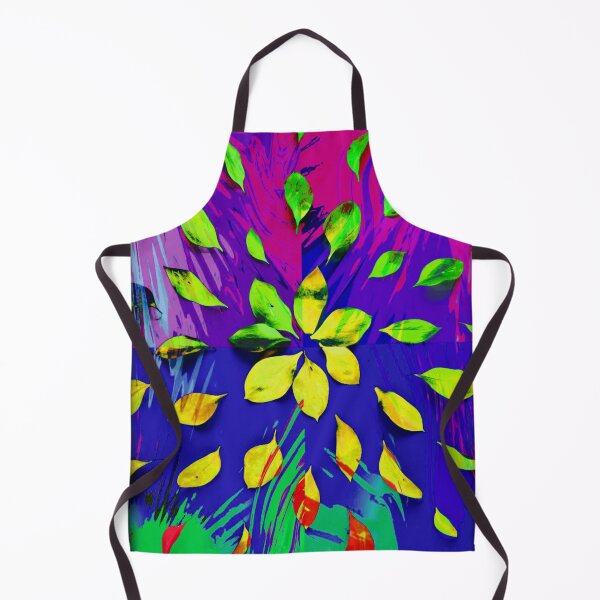 Item preview, Abstract Art Bright Colorful Leaf Pattern Pink, Blue, Yellow designed and sold by Mary Riley.