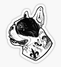 Pegatina Tatuaje de Bulldog Francés