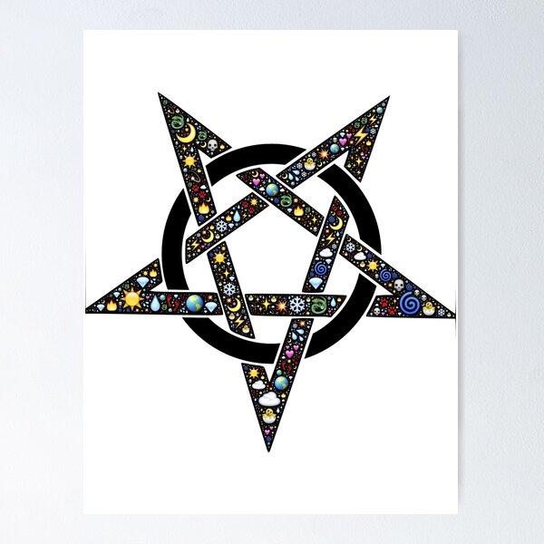 Item preview, Emoji Pentagram  designed and sold by Winkham.