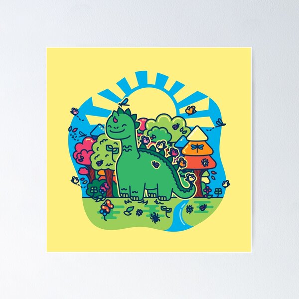 Diploo le dinosaure dans Big vs Small - Creatober 2020 jour 21 Poster