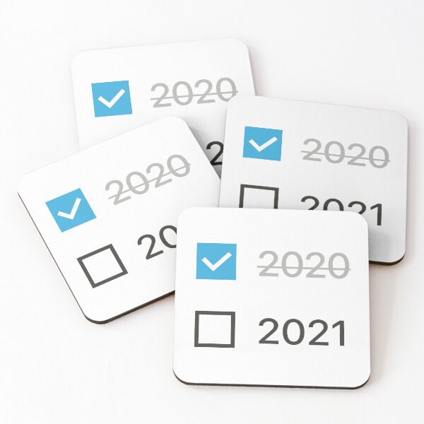 2020-21 Checkbox Block Coasters (Set of 4)