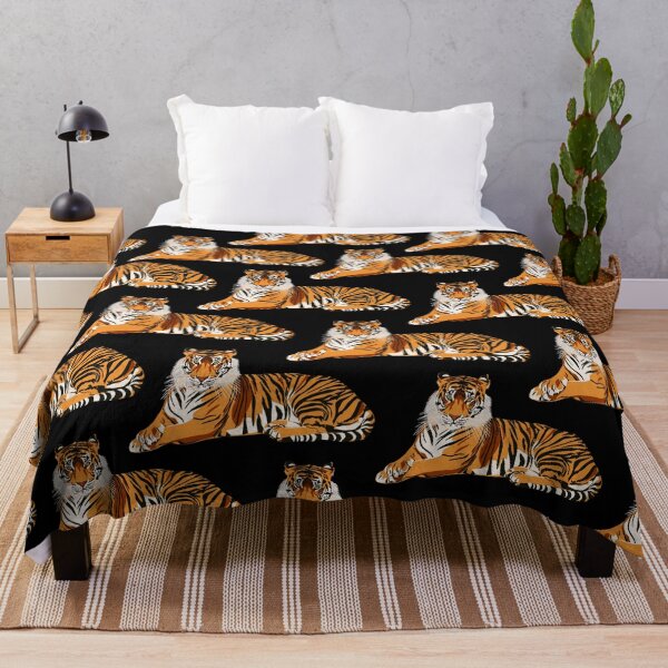 Item preview, Tiger Pattern on Black Background  designed and sold by OneThreeSix.