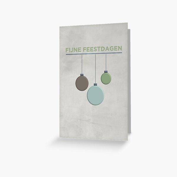 Groene Kerstballen - Fijne Feestdagen - Kerstmis - Wenskaarten en Geschenken Greeting Card