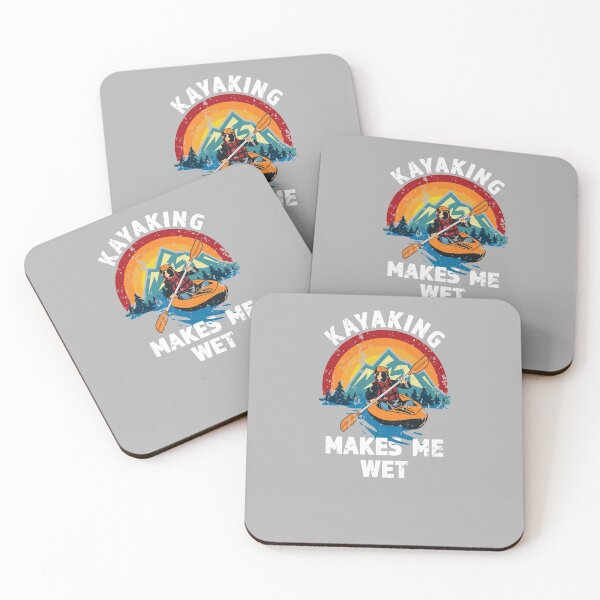 Item preview, Kayaking Makes Me Wet - Great gift for The Kayak Fan - White lettering & Multi color Design - Distressed Look  designed and sold by Richard529.
