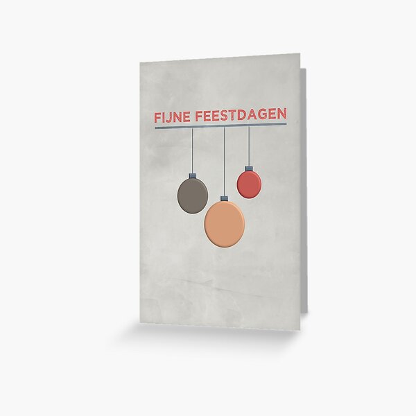 Rode Kerstballen - Fijne Feestdagen - Kerstmis - Wenskaarten en Geschenken Greeting Card