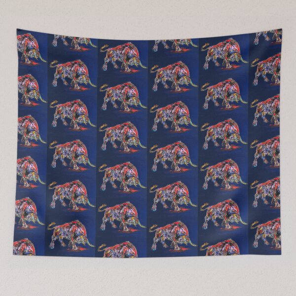 Item preview, A bull for the financial market, blue designed and sold by Nicole Leidenfrost.