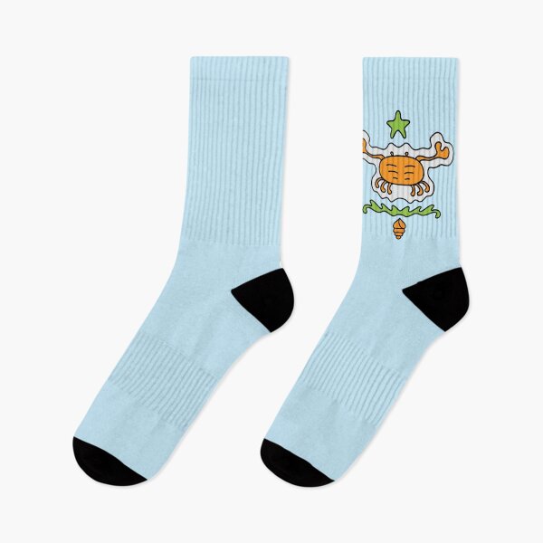 Item preview, Cute Cartoon crab with star and conch, sea creature - Orange and Green designed and sold by Twist Design.