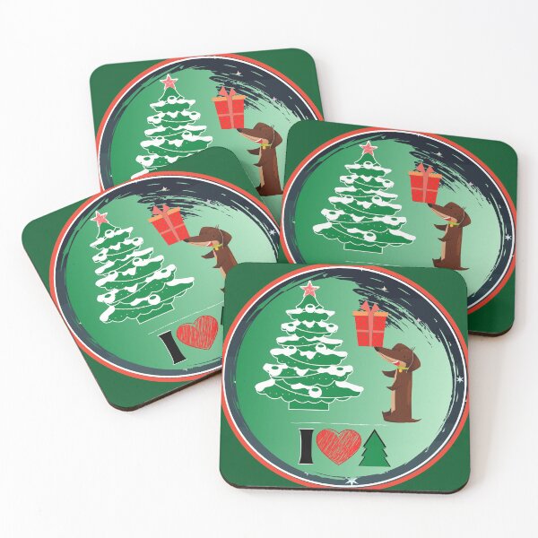 Item preview, I LOVE CHRISTMAS - Dachshund designed and sold by TheDachshund.