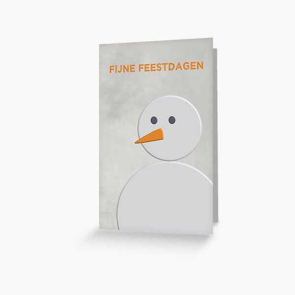 Sneeuwman - Fijne Feestdagen - Kerstmis - Wenskaarten en Geschenken Greeting Card