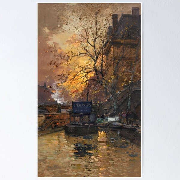 Aperçu de l'œuvre Le Quai du Louvre - Eugène Galien-Laloue créée et vendue par CJET.