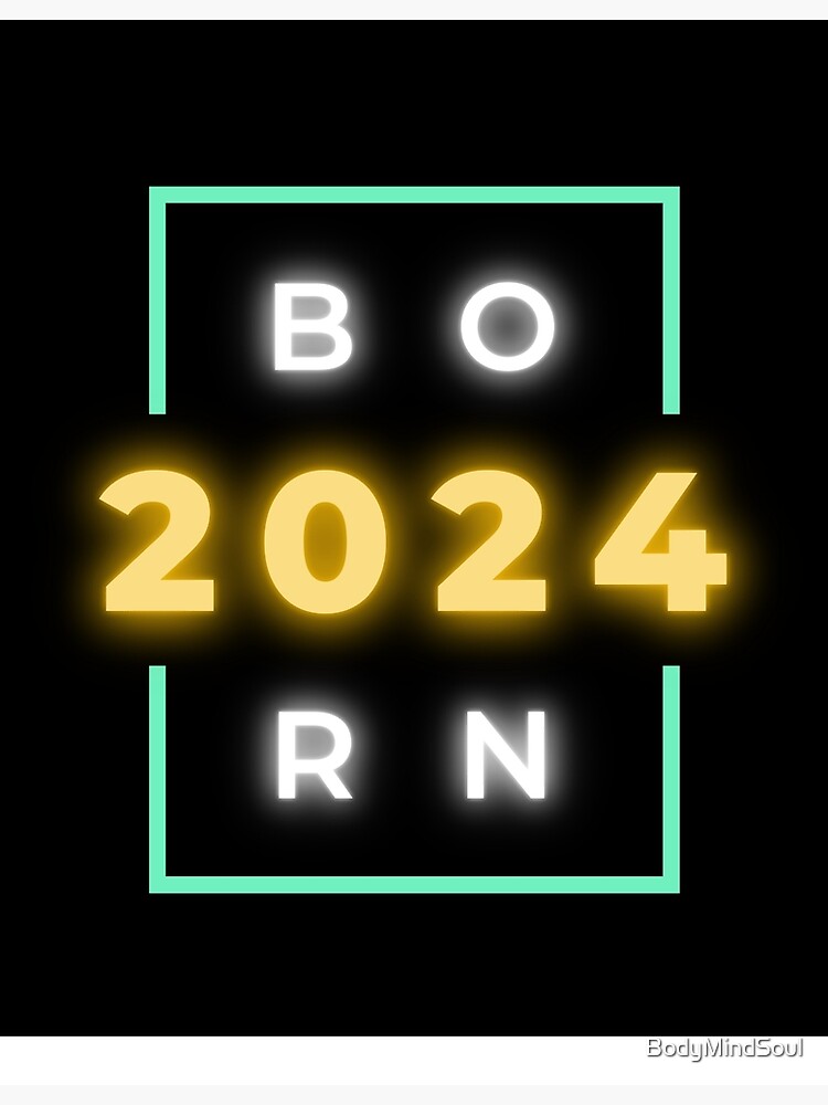 "BORN 2025 Neon Lights" Poster by BodyMindSoul Redbubble