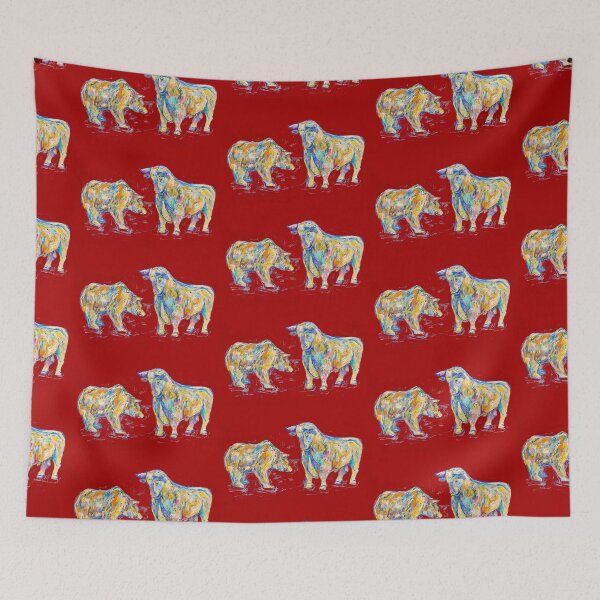 Item preview, Bull and bear, red designed and sold by Nicole Leidenfrost.