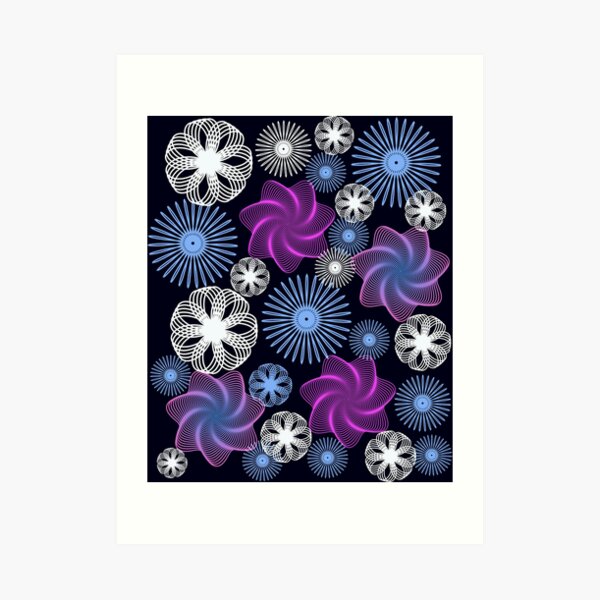 Dancing Spirographs Art Print