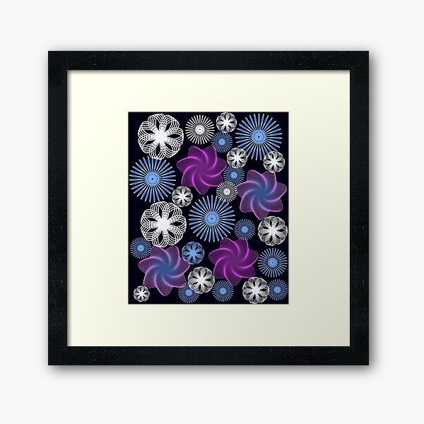 Dancing Spirographs Framed Art Print