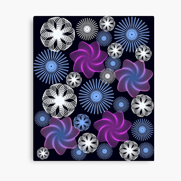 Dancing Spirographs Canvas Print