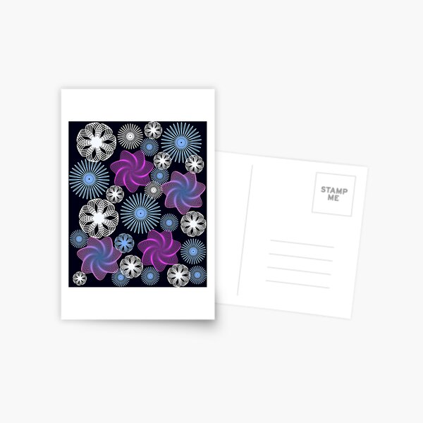 Dancing Spirographs Postcard
