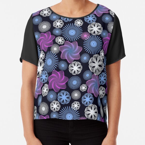 Dancing Spirographs Chiffon Top