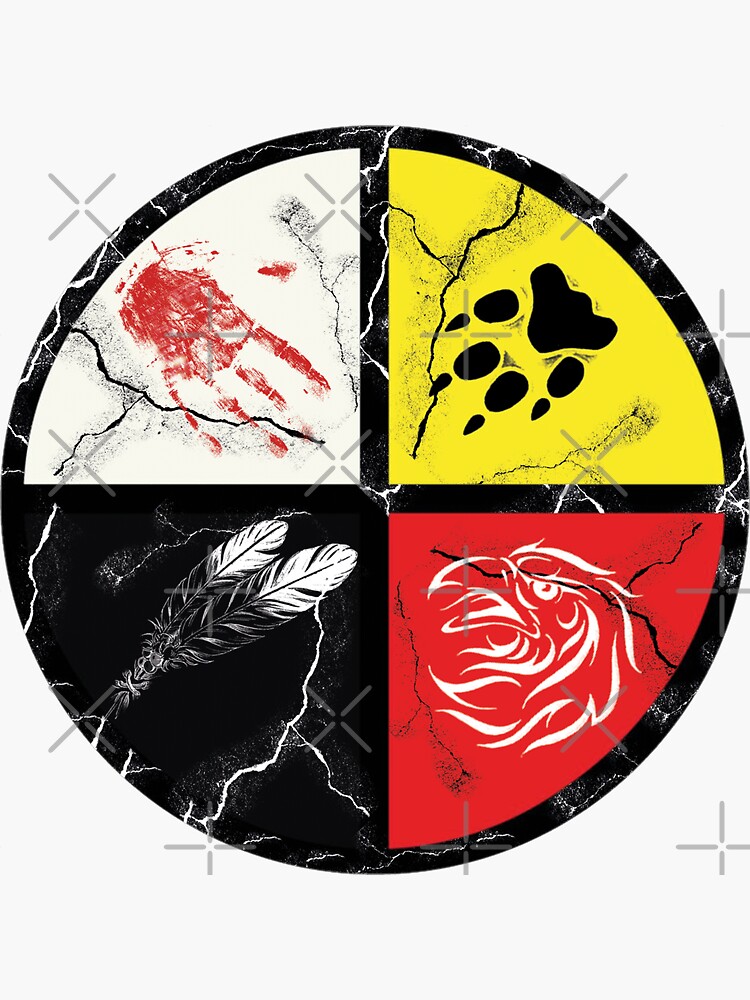 Native American medicine wheel Sticker