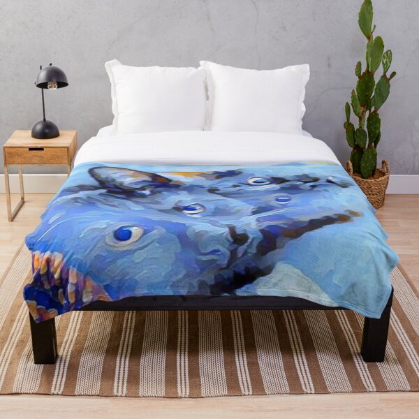 Item preview,  Black cats in blue - resistance is futile by  annewillisart  designed and sold by Annewillisart.