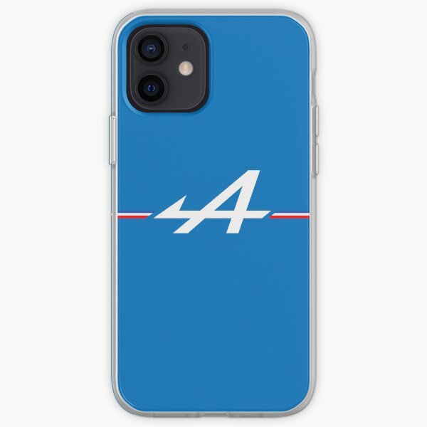 Logo Alpine Bleu blanc rouge tricolore F1 Coque souple iPhone