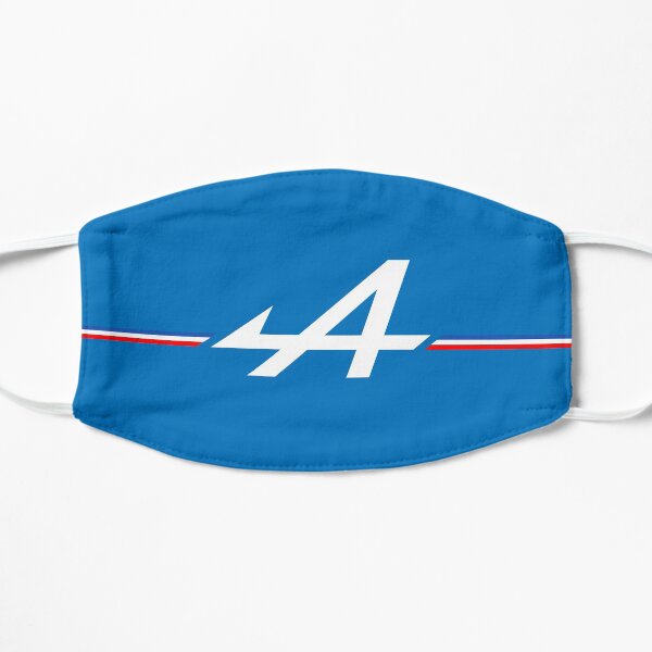 Logo Alpine Bleu blanc rouge tricolore F1 Masque sans plis