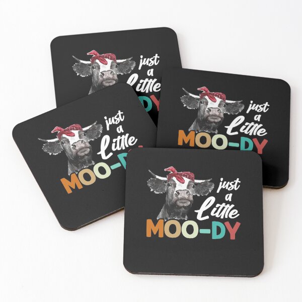 Item preview, Cow - Just A Little Moo-dy - Cow's Lover - Funny designed and sold by Dressed For  Duty.