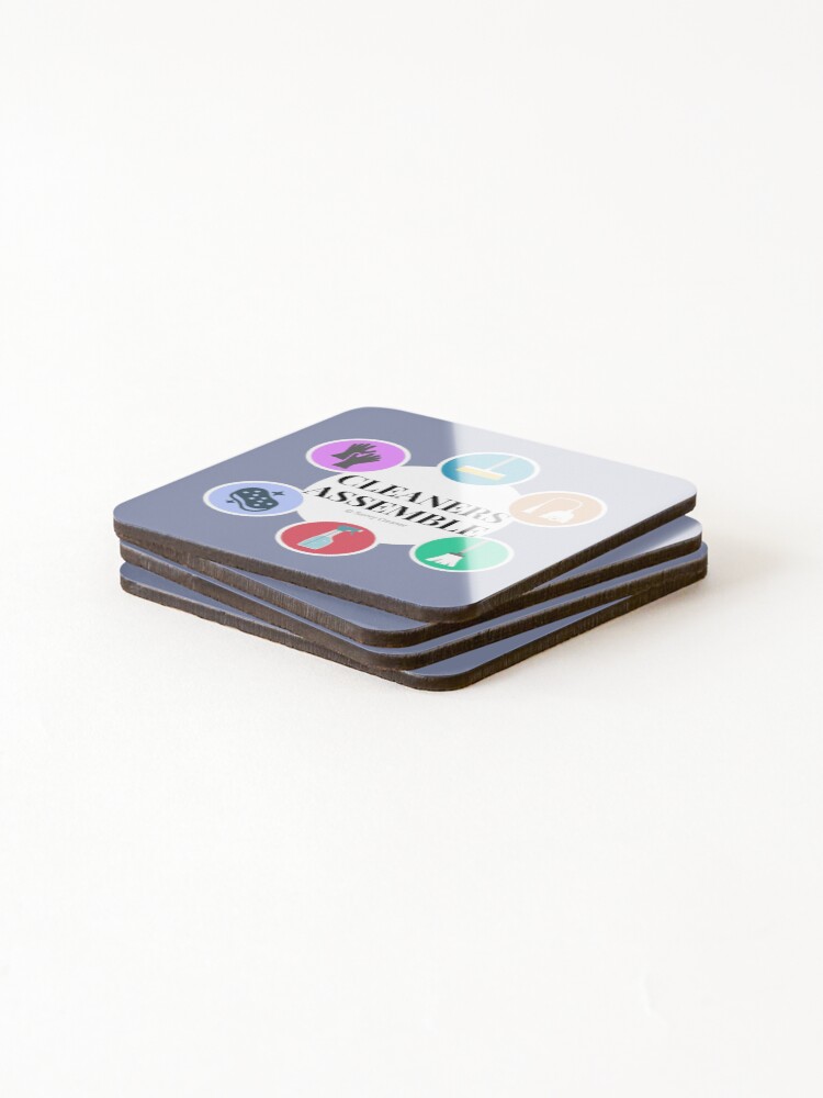 Thumbnail 4 of 5, Coasters (Set of 4), Cleaners Assemble Housekeeping Gift designed and sold by SavvyCleaner.