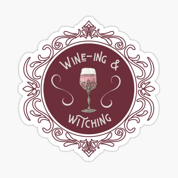 Item preview, Wine-ing & Witching Illustration in Watercolor designed and sold by Regan Ralston.