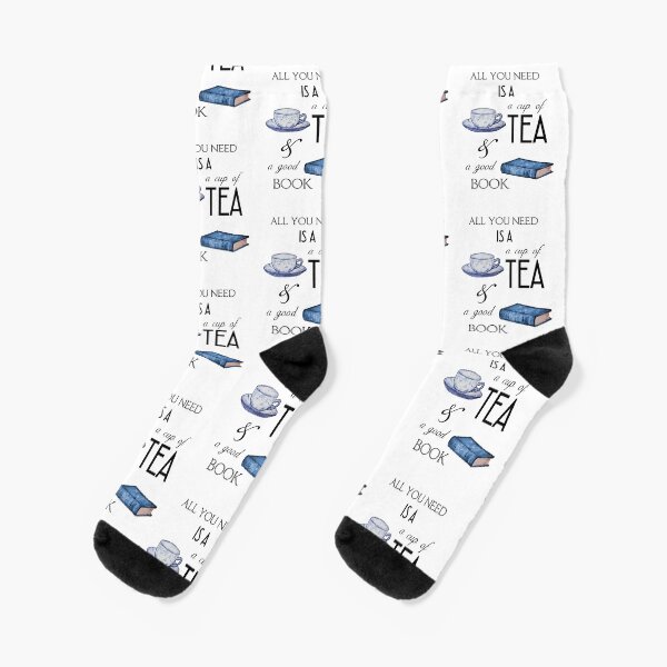 Books and Tea for Cozy Reading Socks
