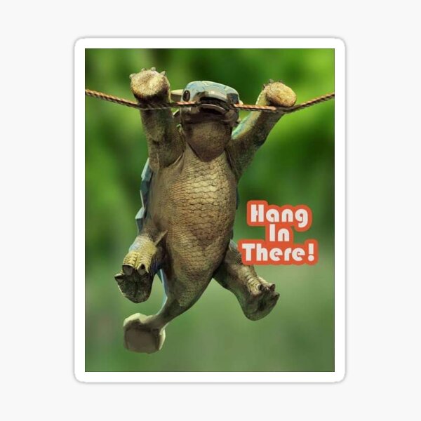 Item preview, Hang In There! Ankylosaurus Bumpy designed and sold by Ariel Braunn.