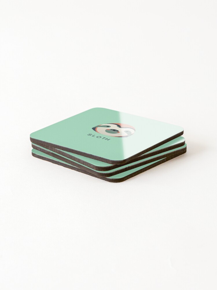 Thumbnail 4 of 5, Coasters (Set of 4), Simple Sloth designed and sold by DesignsthatSlap.