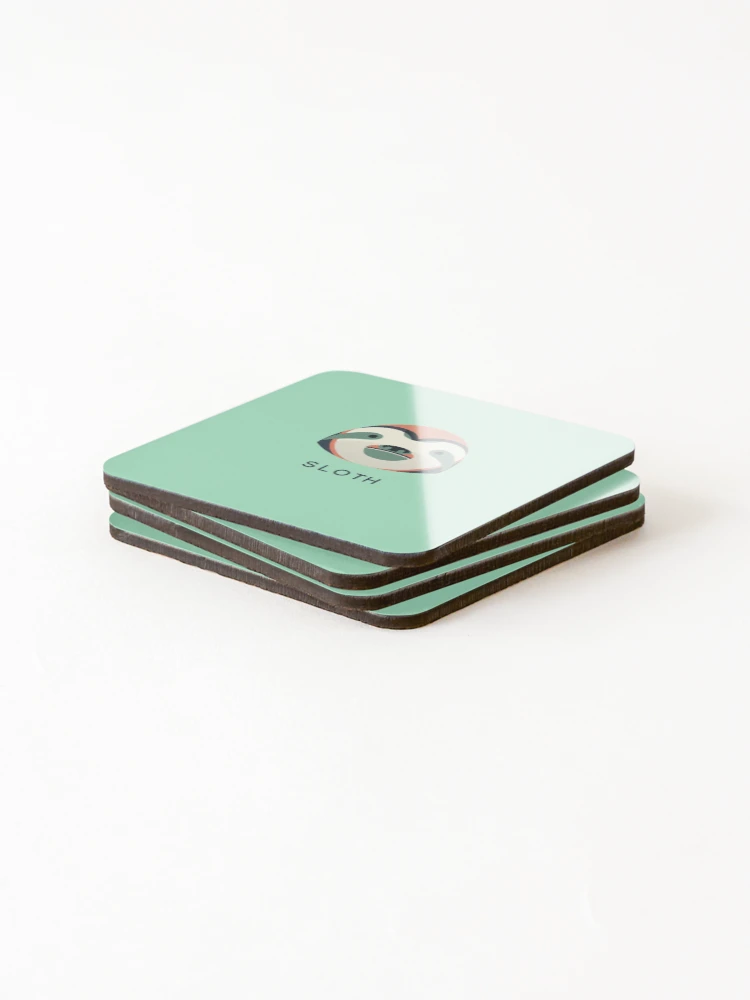 Thumbnail 4 of 5, Coasters (Set of 4), Simple Sloth designed and sold by DesignsthatSlap.