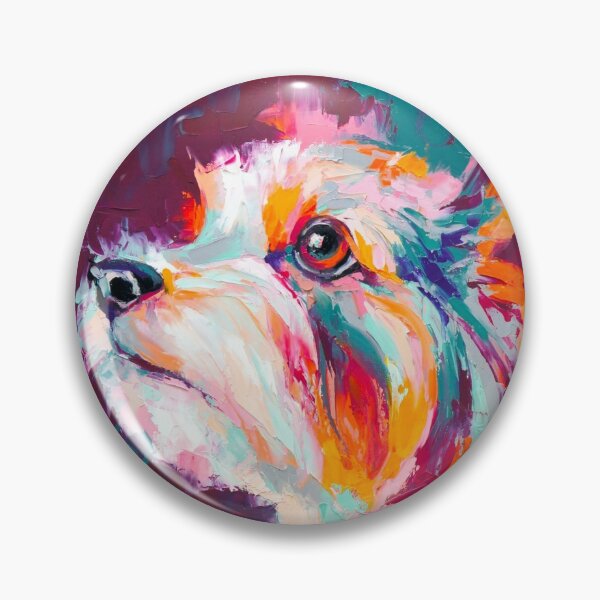 Item preview, Perfil de Terrier sobre fondo verde y morado designed and sold by FinnBear.