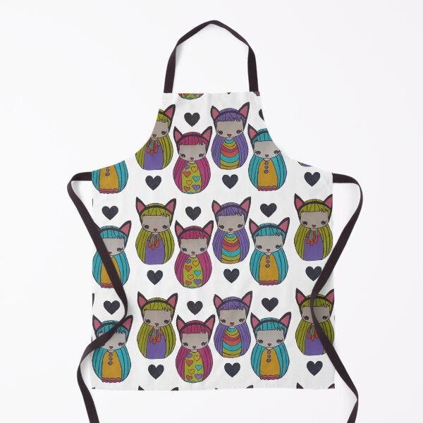 Item preview, Cat Girl Nesting Dolls White Background designed and sold by Renee Hazen.