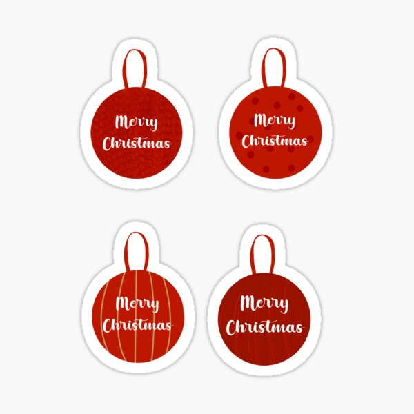 Merry Christmas Ornaments Sticker